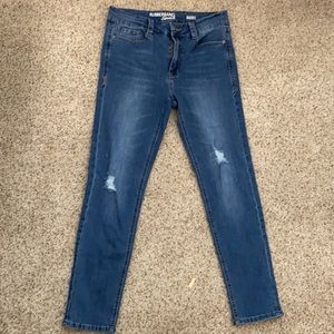 Skinny Distressed Stretchy Jeans - Rubberband brand, size 30 (11/12)